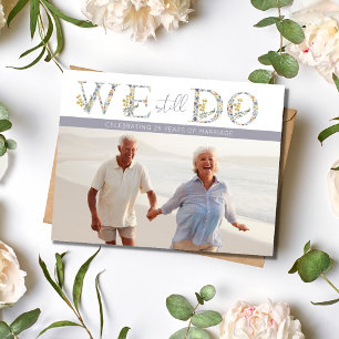 Cartão Postal De Anúncio Ainda fazemos Vow Renewart Foto para salvar a data