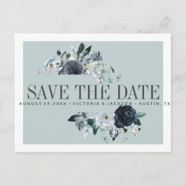 Cartão Postal De Anúncio Algo Azul | CASAMENTO DE BOO SALVAR DATA