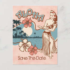 Cartão Postal De Anúncio Aloha cartão da menina de Hula STD