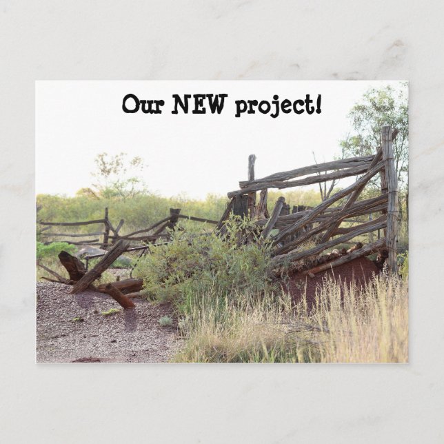 Cartão Postal De Anúncio Alteração das placas de Posto de endereços (Frente)