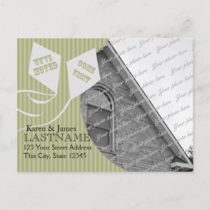 Cartão Postal De Anúncio Alteração de Kites de Endereço com Foto