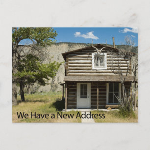 Cartão Postal De Anúncio Alteração do cartão de endereço: Log Cabin 2
