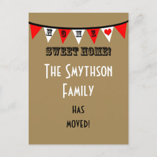 Cartão Postal De Anúncio Alteração do Cartão-Postal de Endereço - Bunting