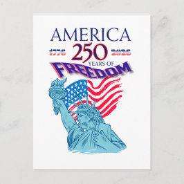CARTÃO POSTAL DE ANÚNCIO AMÉRICA 250 ANOS DE LIBERDADE ESTATUA DA LIBERDADE