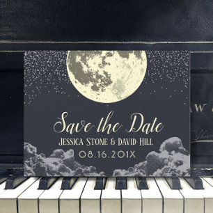 Cartão Postal De Anúncio Amo Você Até a Lua e de Volta Casamento Salve a Da