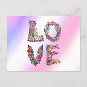 CARTÃO POSTAL DE ANÚNCIO AMOR