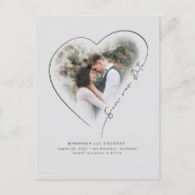 Amor Coração Elegante Poupe A Foto Da Data