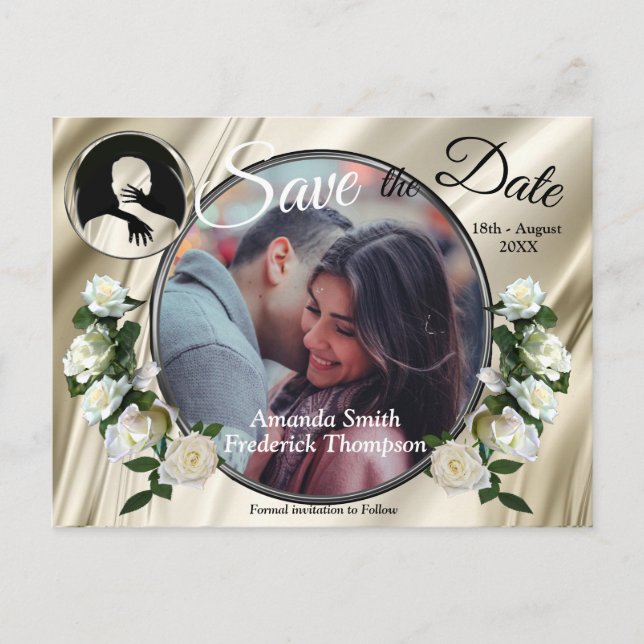 Cartão Postal De Anúncio Amor é Tudo que há é Salvar as Datas (Frente)