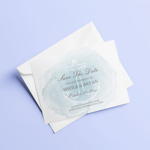 Cartão Postal De Anúncio Âncora Navegável Náutica Guardar A Posta De Data