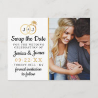 Anéis De Casamento Do Monograma Chic Salve Ou Troq