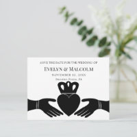 Anel Claddagh Irlandês STD Save the Date Casamento