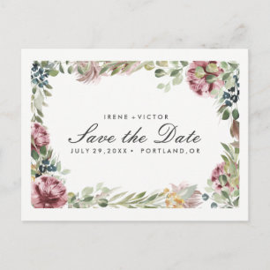 Cartão Postal De Anúncio Anemone Blush FLORENTE FÍSICO SALVAR a data