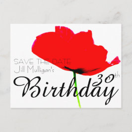 Cartão Postal De Anúncio ANIVERSÁRIO DE 30 ANOS de Coleção POPPY Salvar a D