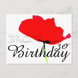 Cartão Postal De Anúncio ANIVERSÁRIO DE 30 ANOS de Coleção POPPY Salvar a D