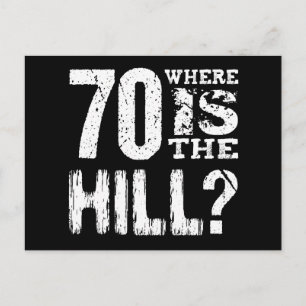 Cartão Postal De Anúncio Aniversário engraçado de 70 ano salve a data V05F