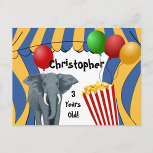 Cartão Postal De Anúncio Aniversário Personalizado do Carnaval
