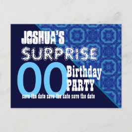 Cartão Postal De Anúncio Aniversário surpreendente de qualquer ano Salve a 