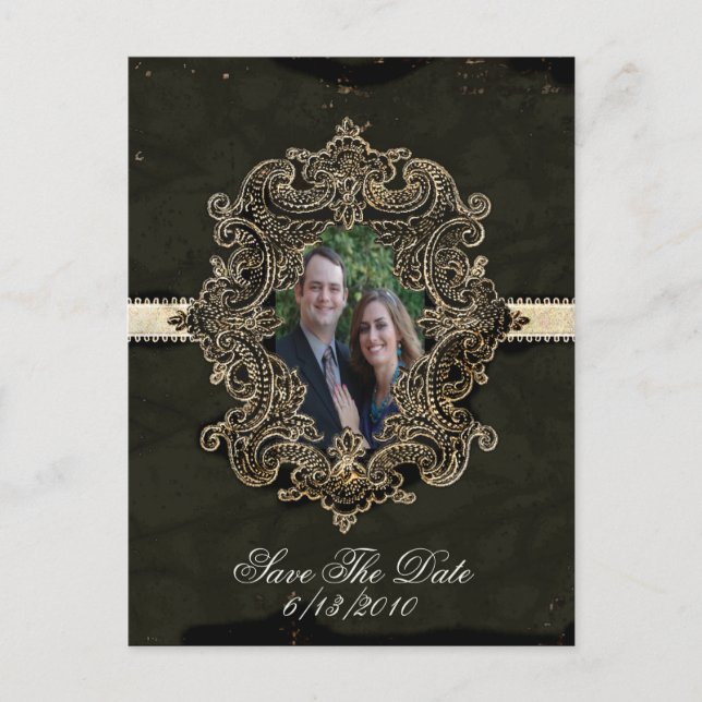 Cartão Postal De Anúncio Antecipação Salvar o cartão de posto de data (Frente)