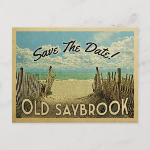 Cartão Postal De Anúncio Antigo Saybrook Connecticut Salva A Vintagem De Da