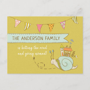 Cartão Postal De Anúncio Anunciamento de Movimentação do Caracol de Corte N