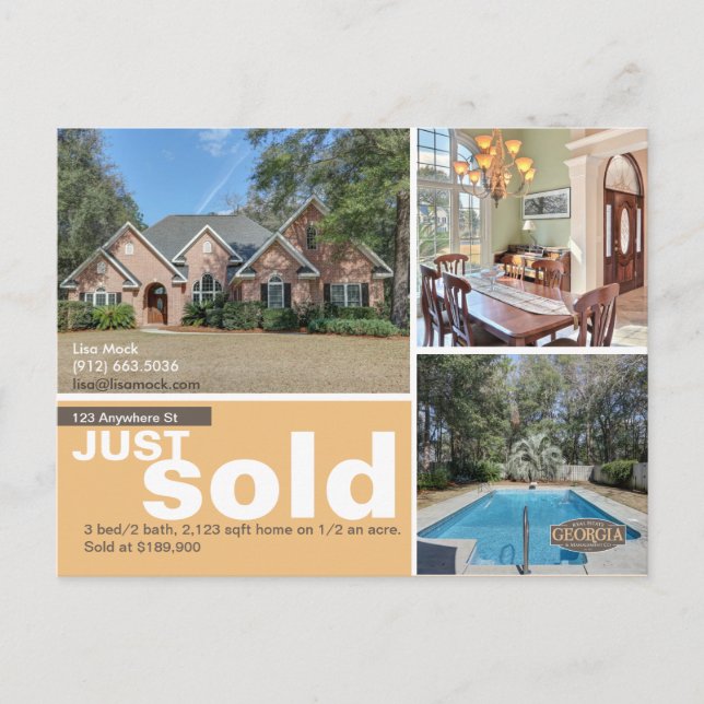 Cartão Postal De Anúncio Apenas Vendeu Grande foto (Frente)