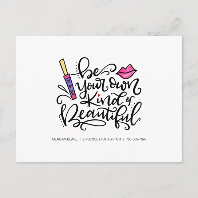 Cartão Postal De Anúncio Aplicação do LipSense, Dicas, Truques, Exfoliação (Frente)