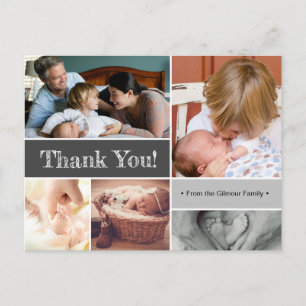 Cartão Postal De Anúncio Apresentando a Segunda Colagem de Fotos do Bebê