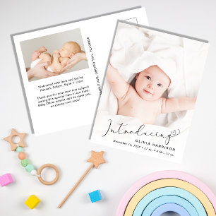 Cartão Postal De Anúncio Apresentando o nascimento da foto