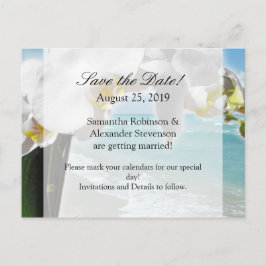 Cartão Postal De Anúncio Aqua Beach Orchid Salve o Cartão-Postal