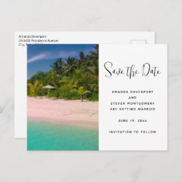 Cartão Postal De Anúncio Aquamarine Ocean Tropical Beach Scenic