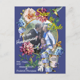 Cartão Postal De Anúncio Aquarela Floral Era Vitoriana