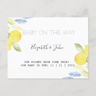 Cartão Postal De Anúncio Aquarela Limões