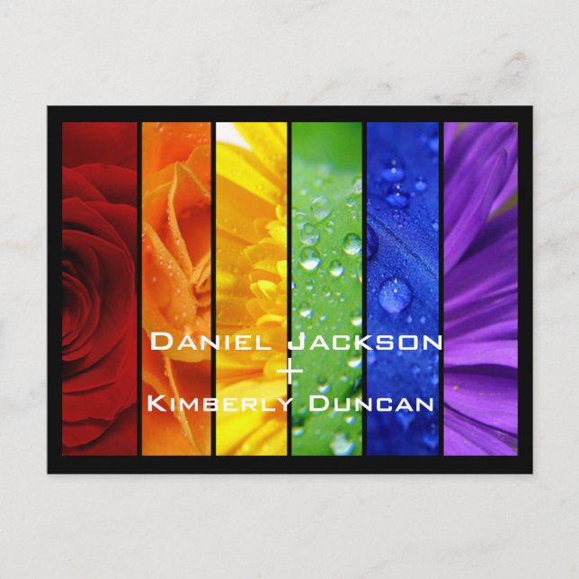 Cartão Postal De Anúncio Arco-Íris Guardar Cartão-Postal de Data (Frente)