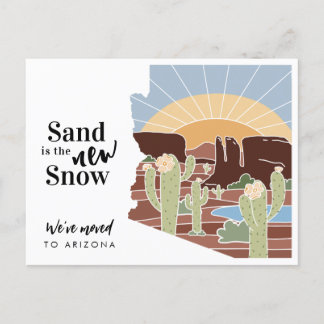 Cartão Postal De Anúncio Areia é o novo endereço da Arizona de neve