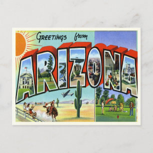 Cartão Postal De Anúncio Arizona do vintage