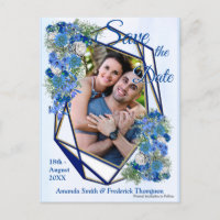 Armas Geométricas Dourado-Marinho & Flores Azuis