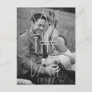 Cartão Postal De Anúncio Art Deco Madern Bohemian Salvar a data