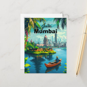 Cartão Postal De Anúncio Arte de parede de Mumbai Índia - Índia, pôster de