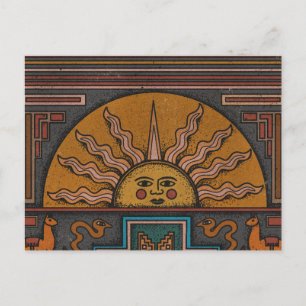 Cartão Postal De Anúncio Arte Inca