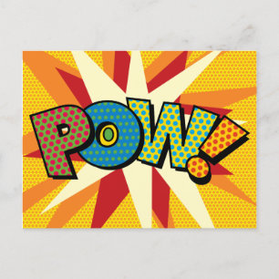 Cartão Postal De Anúncio Arte Pop de Quadrinhos POW!