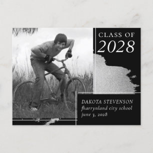 Cartão Postal De Anúncio Artsy Graduation Foto simples de abertura de Abs