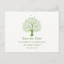 Cartão Postal De Anúncio Árvore da Vida, Casamento Elegante Salve a Data