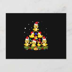 Cartão Postal De Anúncio Árvore de Natal Duck