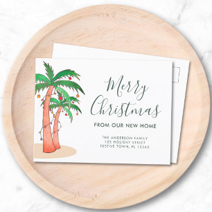 Cartão Postal De Anúncio Árvore de Natal em Casa em Mudança na Palmeira