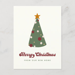 Cartão Postal De Anúncio Árvore de Natal Móvel do Natal Moderno