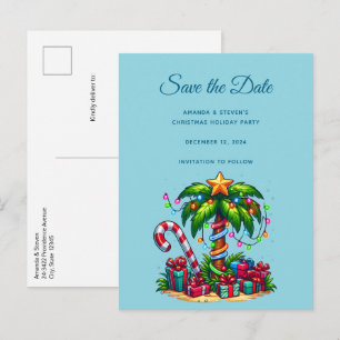 Cartão Postal De Anúncio Árvore Tropical de Palma de Natal