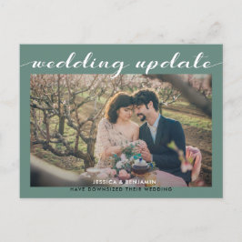 Cartão Postal De Anúncio Atualização de casamento | Casamento menor