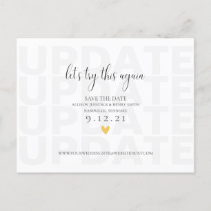 Cartão Postal De Anúncio Atualizar Alterar a Data Salvar a Data