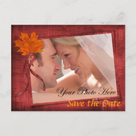 Cartão Postal De Anúncio Autumn Save the Date Postcards