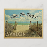 Avalon Save The Date Vintage Beach NIMO
